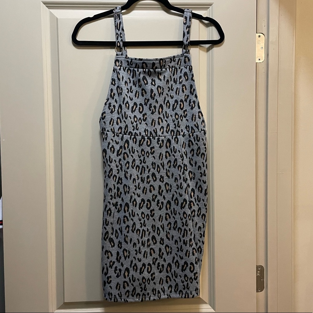 Grey cheetah dress